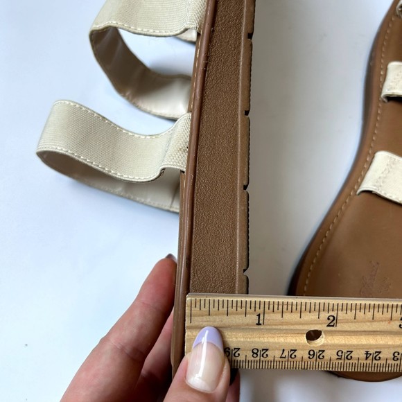 Universal Threads Womens Sandals Size 11 Slip-on Shoe Cream/Tan Solid - Picture 5 of 11